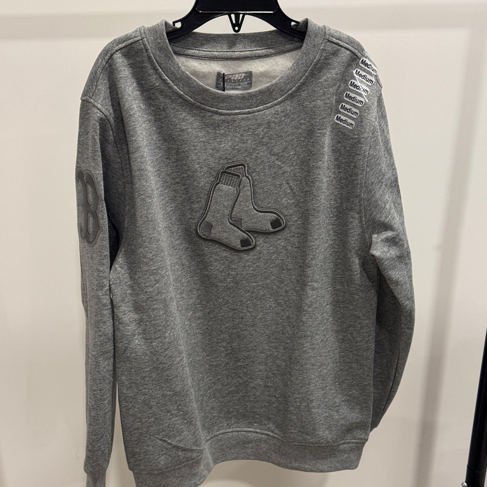 Cozy Gray Sweatshirt with Sock Design